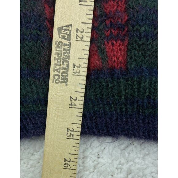 VINTAGE Talbots Wool Blend Sweater Mens M Mohair Plaid 80s Retro Christmas RARE - Picture 16 of 16